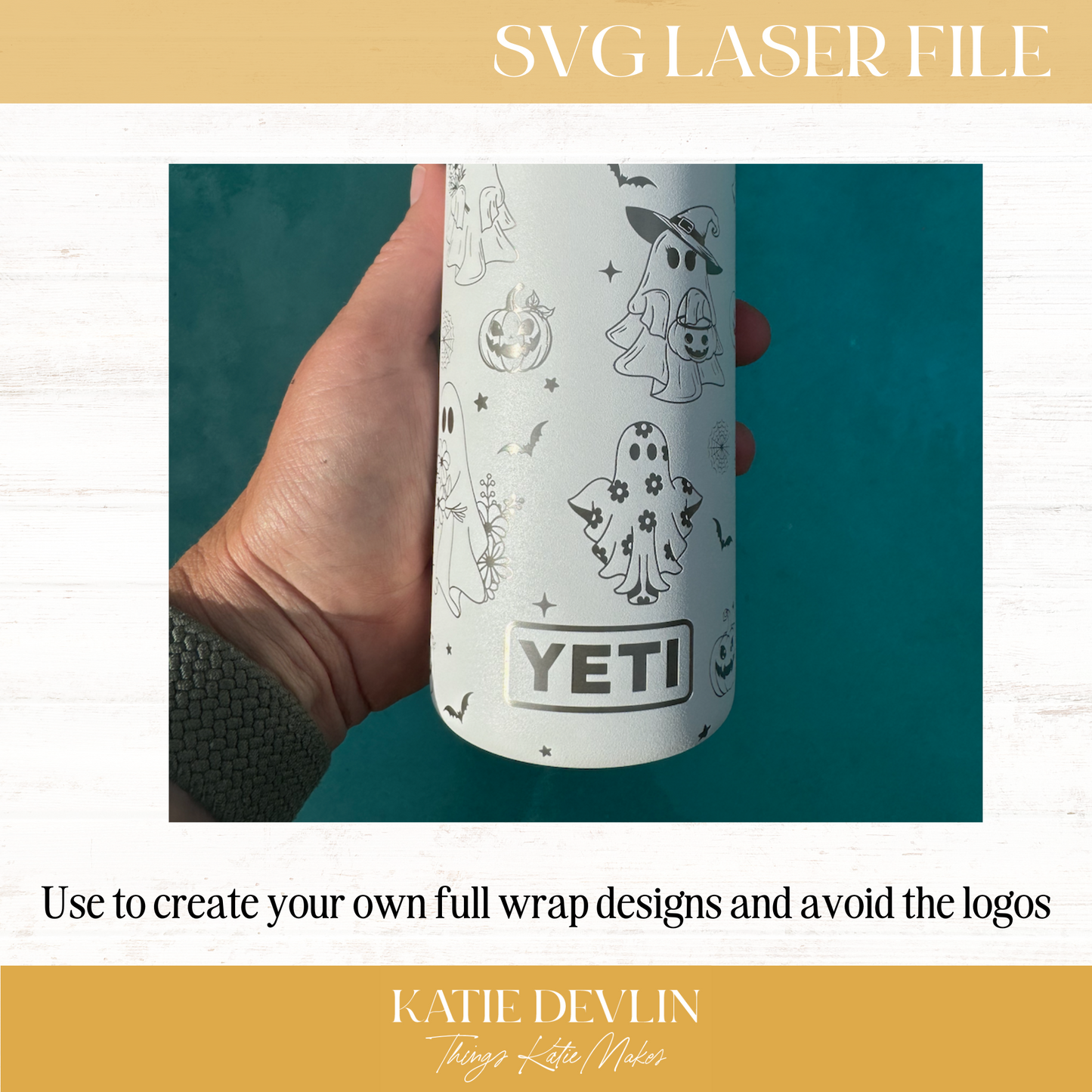 Yeti Rambler 12 oz Skinny Can Colster Tumbler Engraving Design Template