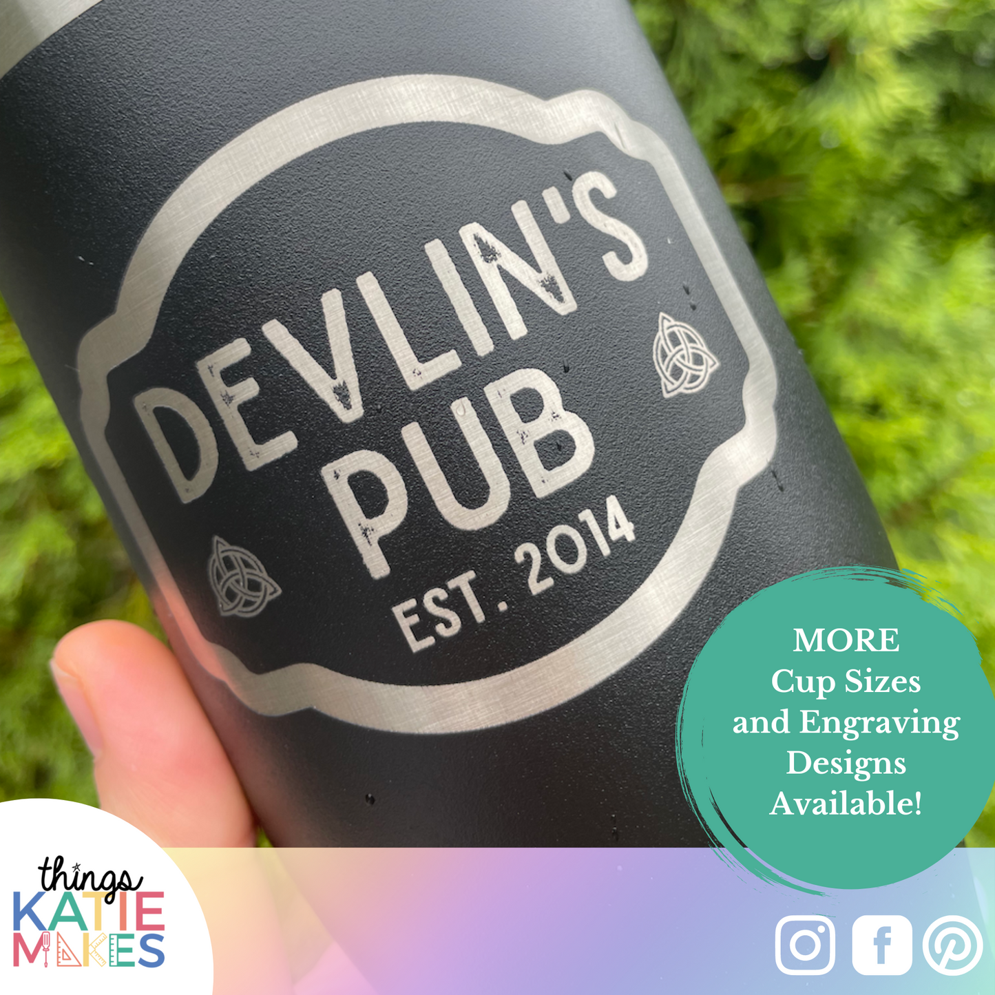 Engraved 20oz Pilsner Powder Coated Cup - Brand your Home Bar