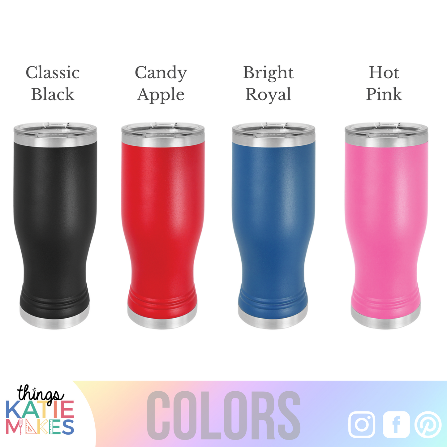 Engraved 20oz Pilsner Powder Coated Cup - Brand your Home Bar