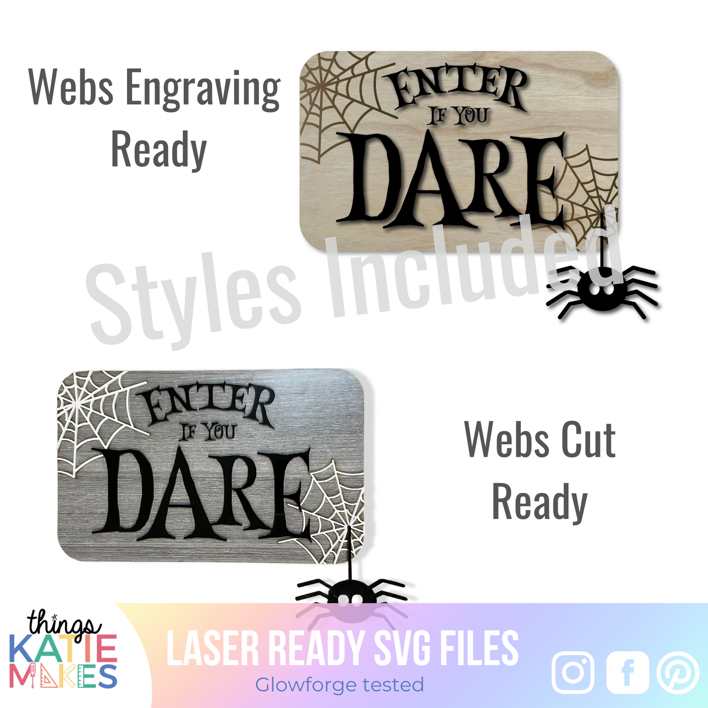 Enter If You Dare SVG - Laser tested