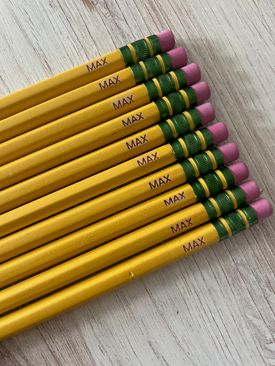 Personalized Yellow Ticonderoga Pencils - Laser Engraved
