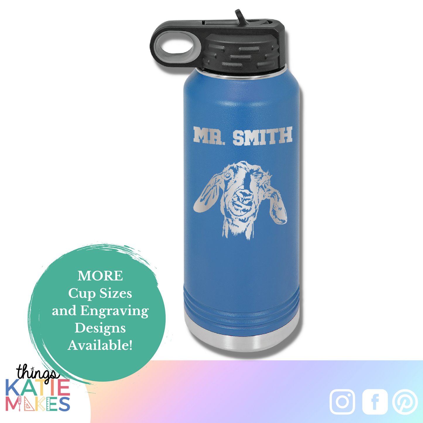 GOAT Teacher Tumblers or Water Bottles