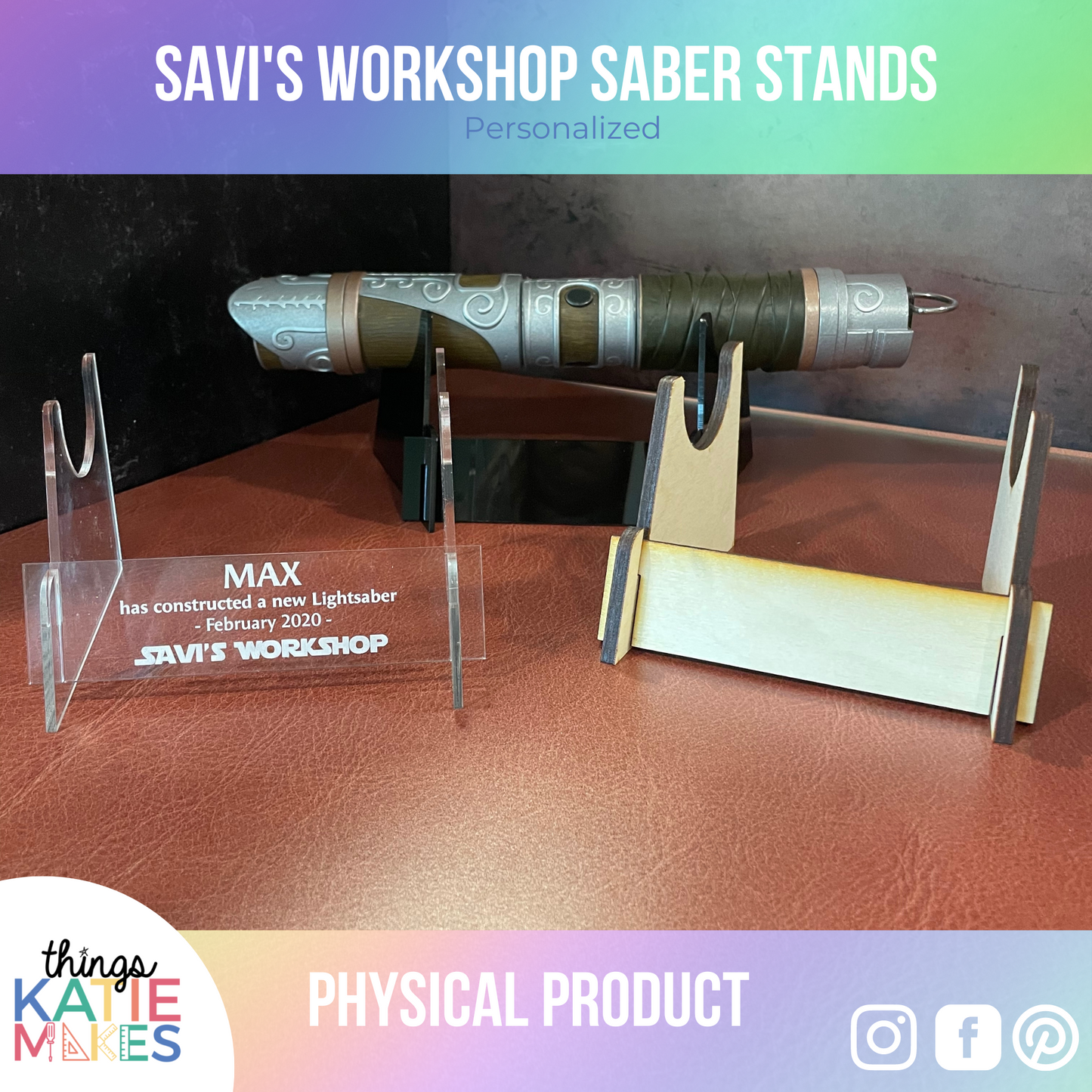 Personalized Savi's Workshop Saber Stand