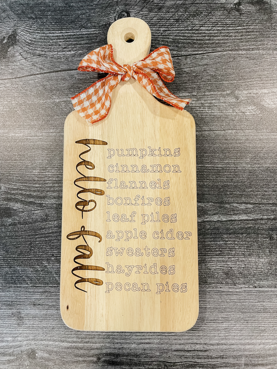 Hello Fall Cutting Board